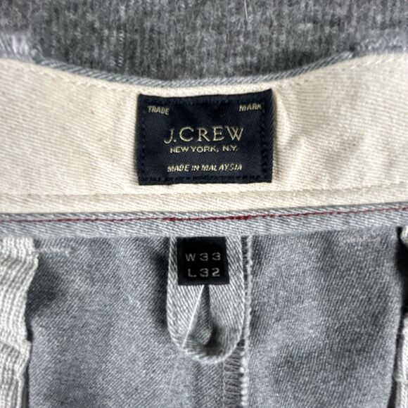 J.Crew 770 Slim Fit Chino Pants Mens Sz 33x32 Gray Tweed Cotton Dress Casual NWT - Picture 6 of 15